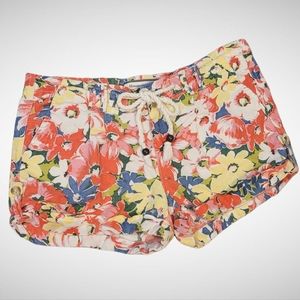 Abercrombie linen blend shorts floral 0